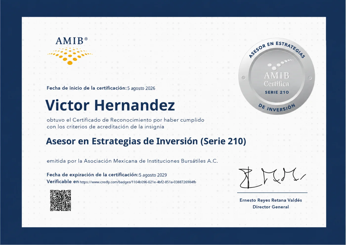 Certificado AMIB de Asesor en Estrategias de Inversión